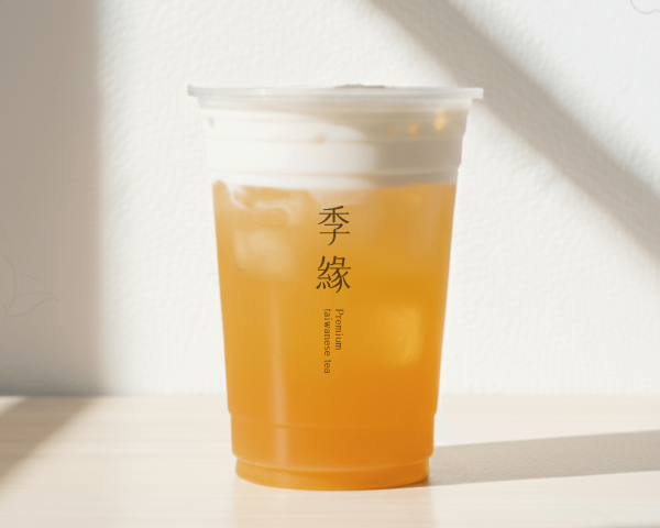 山茶花蜜桃奶蓋